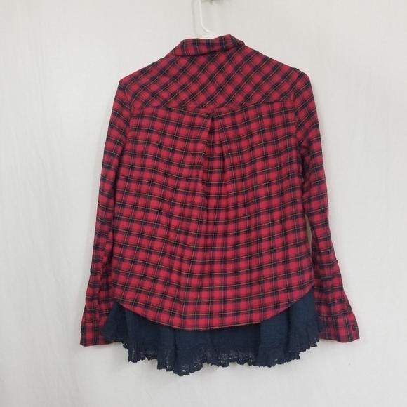 BDG Flannel Peplum Shacket/Shirt - Picture 3 of 7